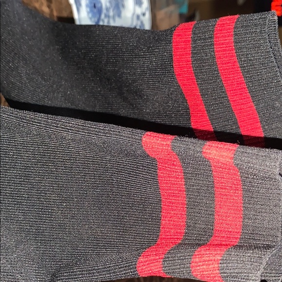 Black and Red Sock Boots - Picture 2 of 4